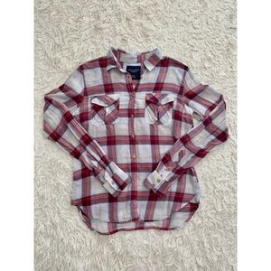 American Eagle Women’s Vintage Flannel - Red/White